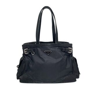 PRADA NYLON NERO TESSUTO BUCKLE
SHOULDER BAG WITH MATCHING WALLET AND DUST BAG
